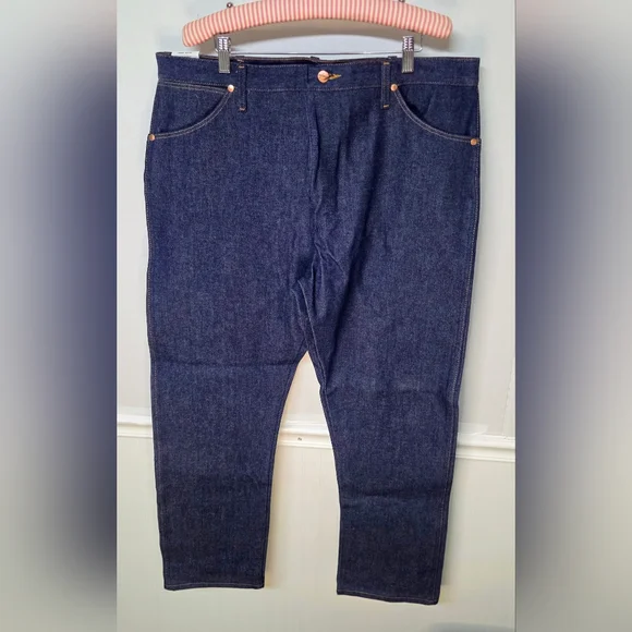 Wrangler Jeans Mens 38x30 Blue 13MWZ Straight Denim Pants Western Work Cowboy - Picture 1 of 9